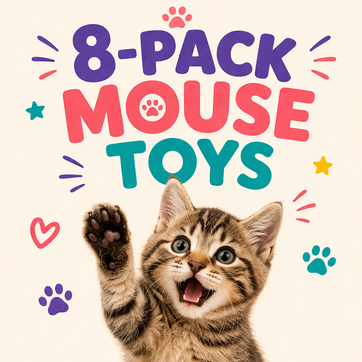 8-Pack Pexley Mouse Toys